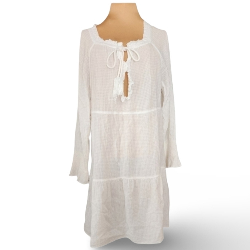 J.Crew Re-Imagined Lightweight Gauze White Beach Cover-Up Women's XS